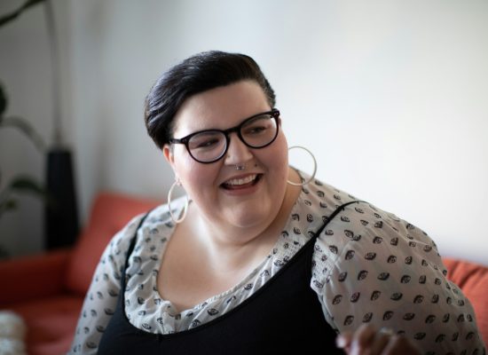 woman near white wall